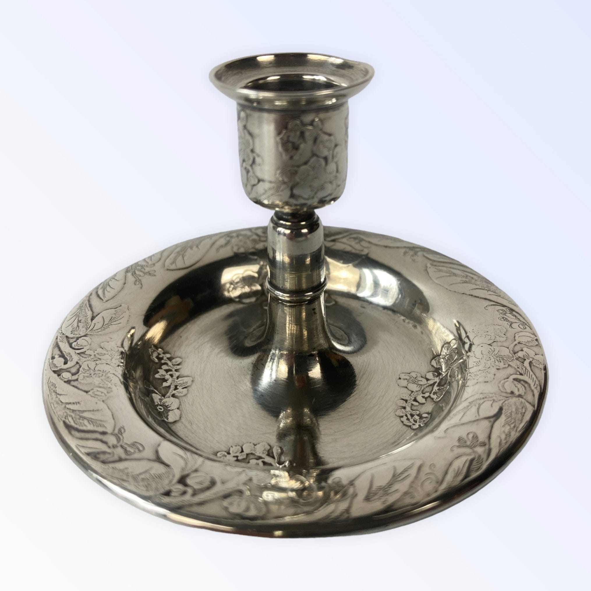 Tiffany and co ancien bougeoir à main argent massif Art nouveau Japonisant