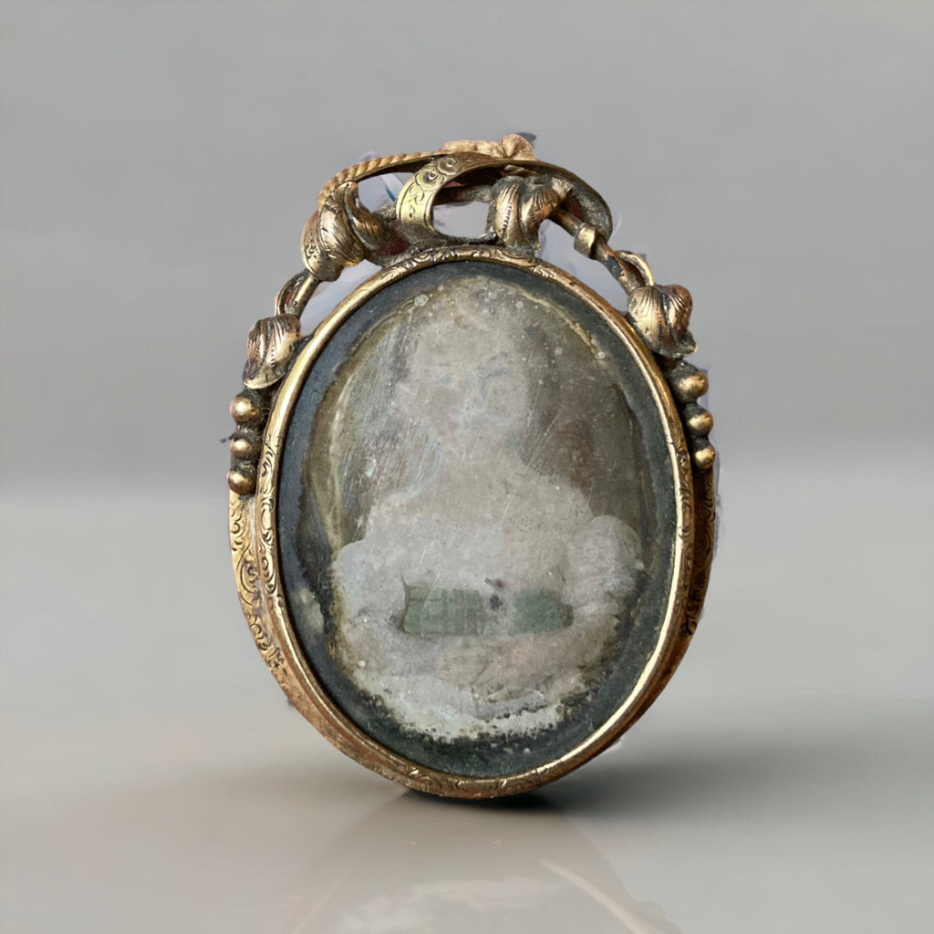 Broche daguerréotype XIXe. portrait enfant