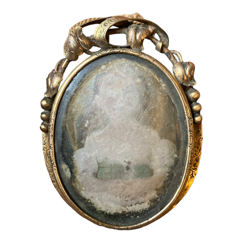 Broche daguerréotype XIXe. portrait enfant