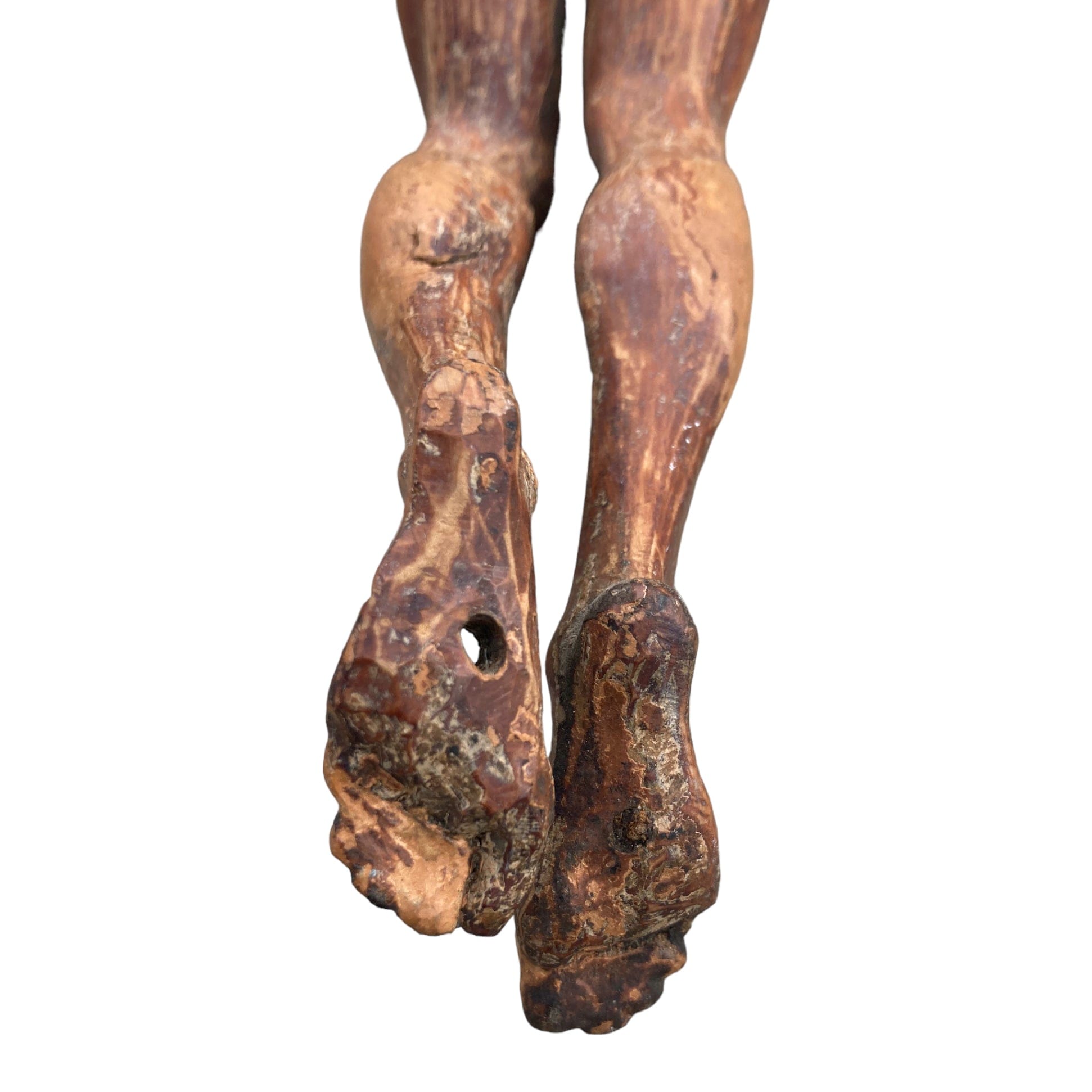 Grand Christ ancien en bois sculpté