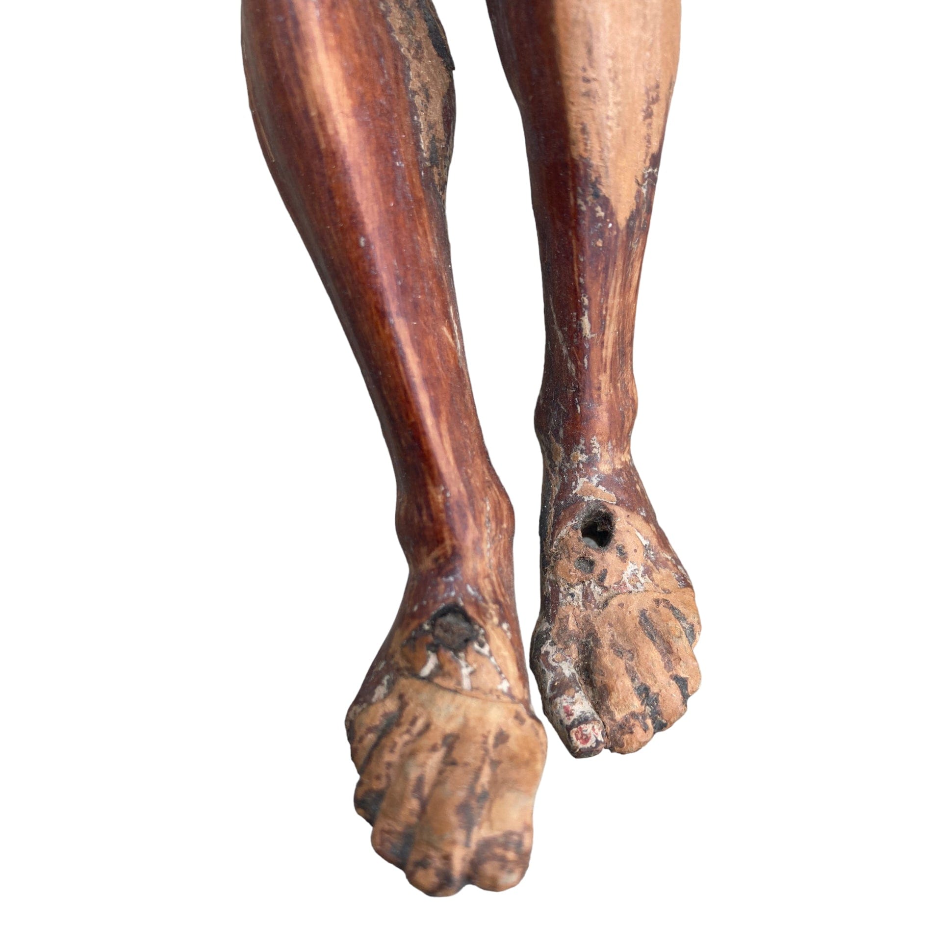 Grand Christ ancien en bois sculpté