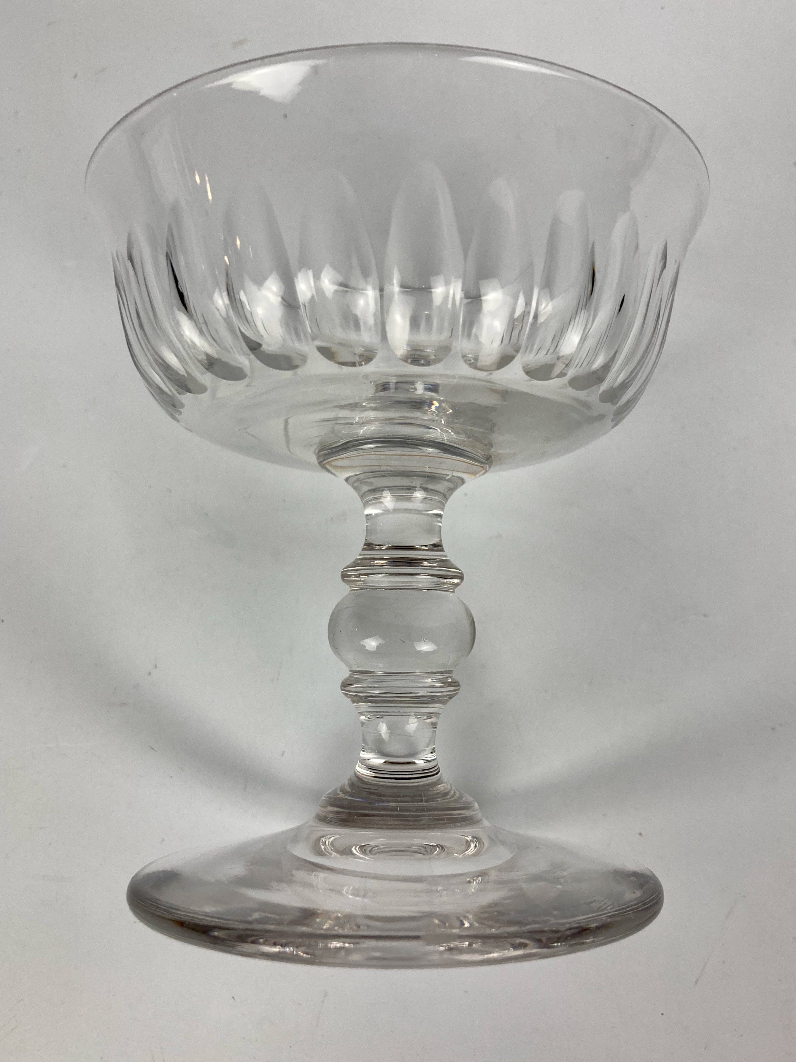 Coupe Champagne Cristal Taillé début XXème