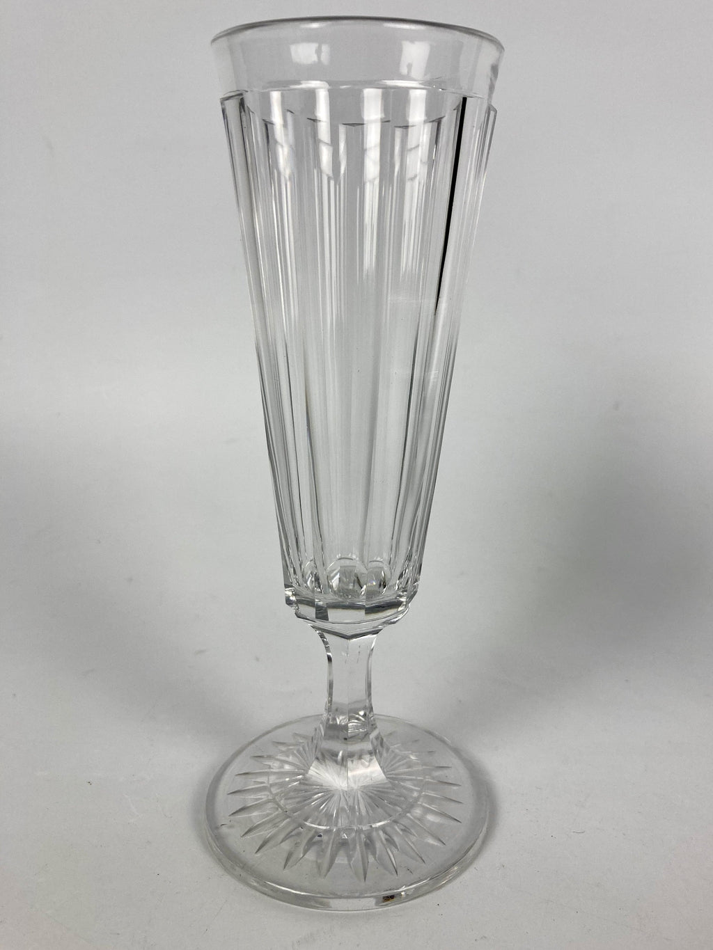 4 flutes à champagne en cristal à côtes plates XIX baccarat saint louis