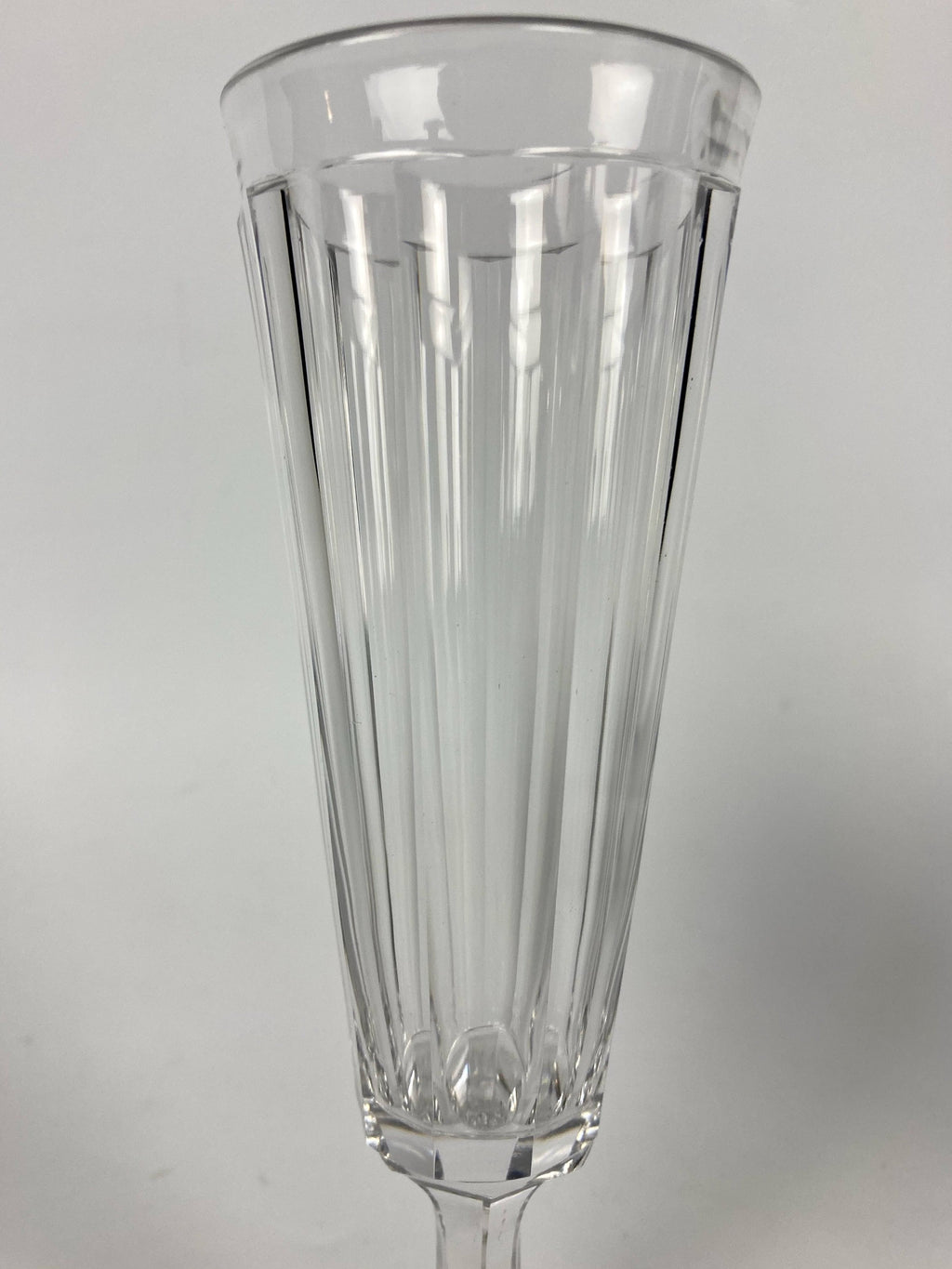 4 flutes à champagne en cristal à côtes plates XIX baccarat saint louis