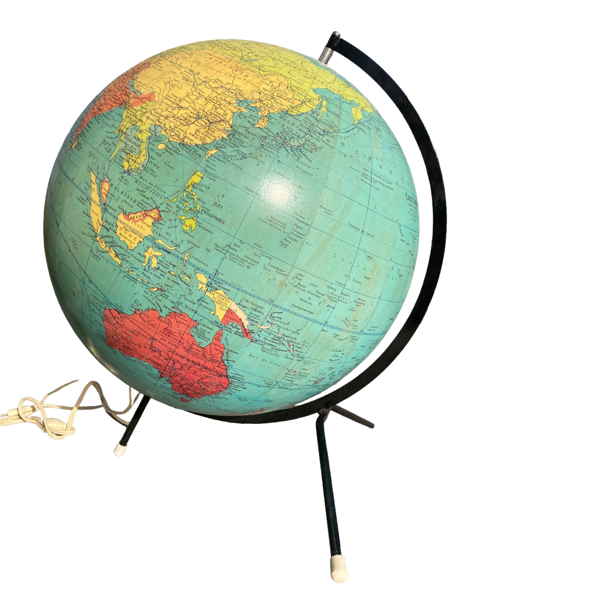 Globe terrestre vintage George Philip