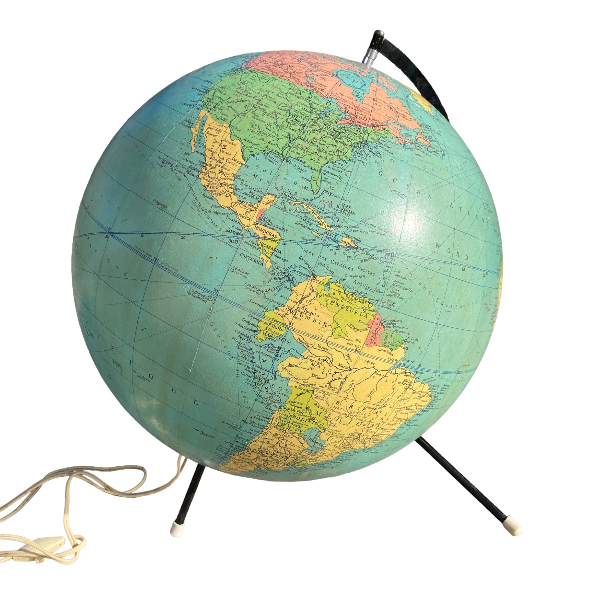 Globe terrestre vintage George Philip