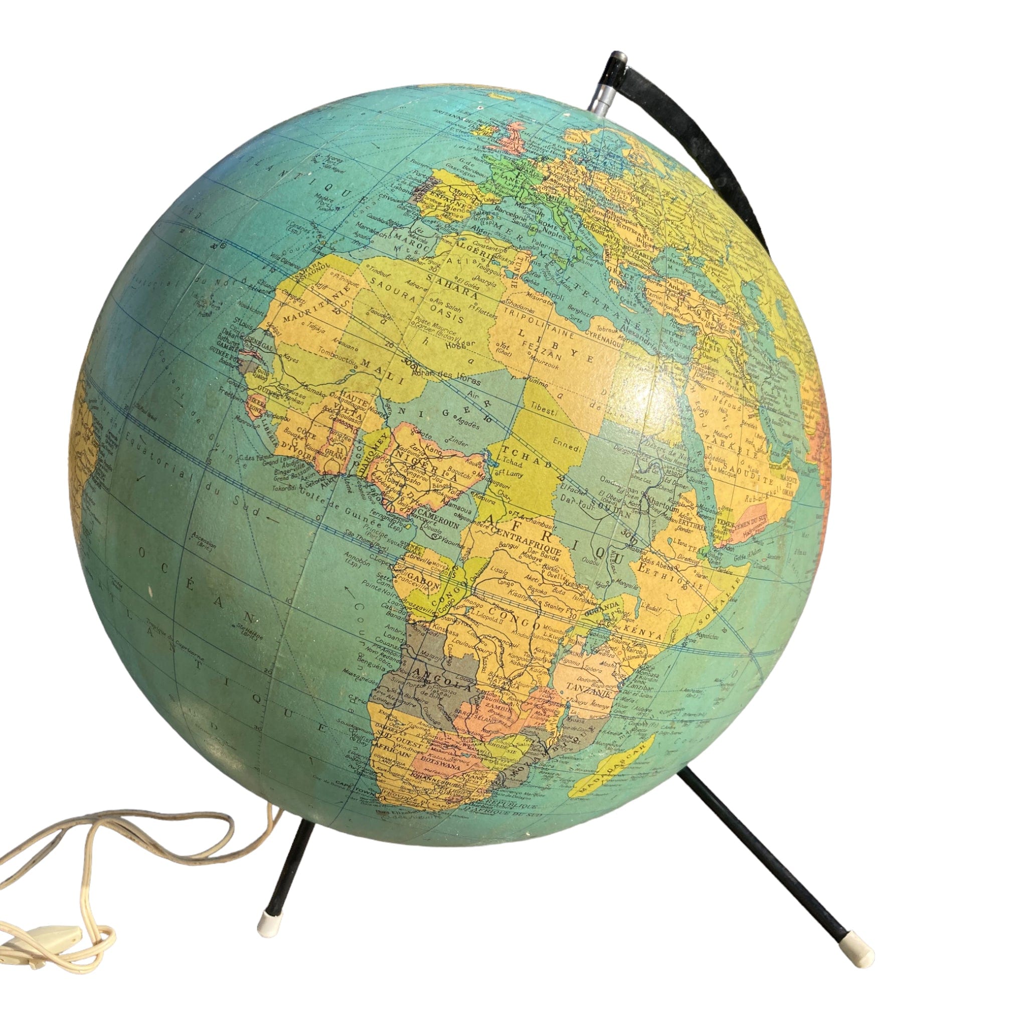 Globe terrestre vintage George Philip