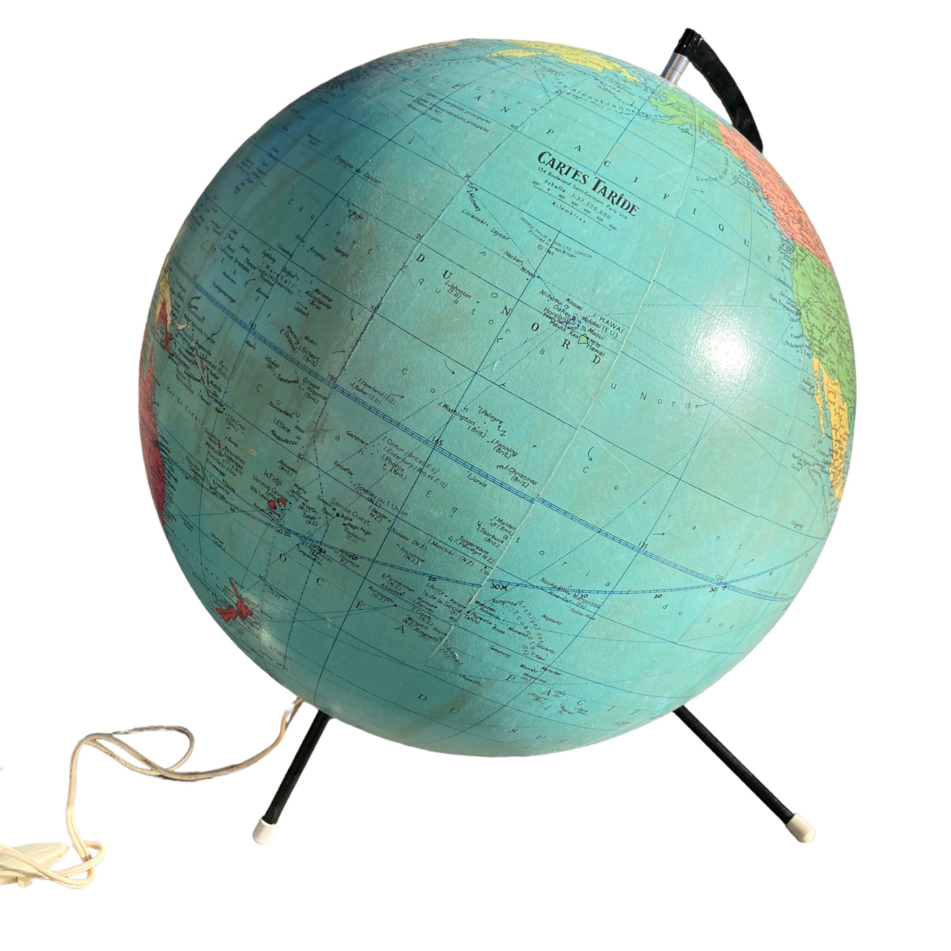 Globe terrestre vintage George Philip