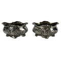 Paire de salerons argent massif fin XIXe.