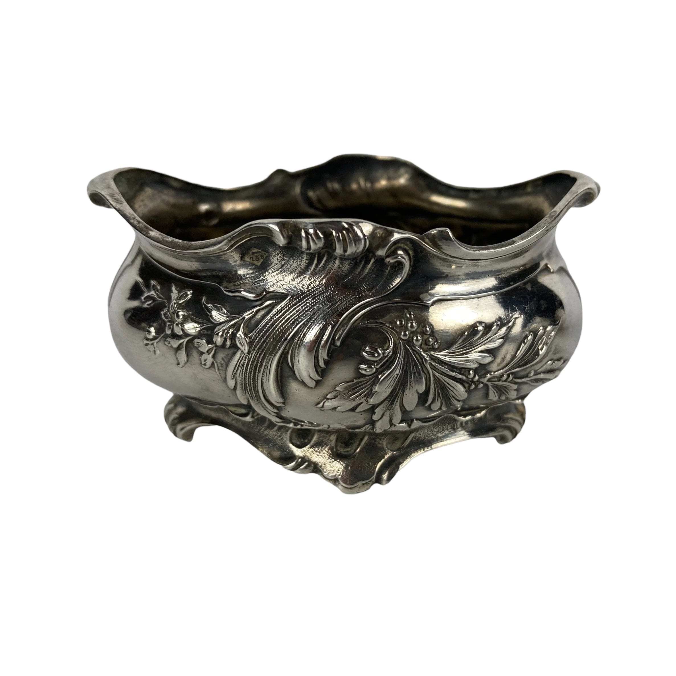 Paire de salerons argent massif fin XIXe.