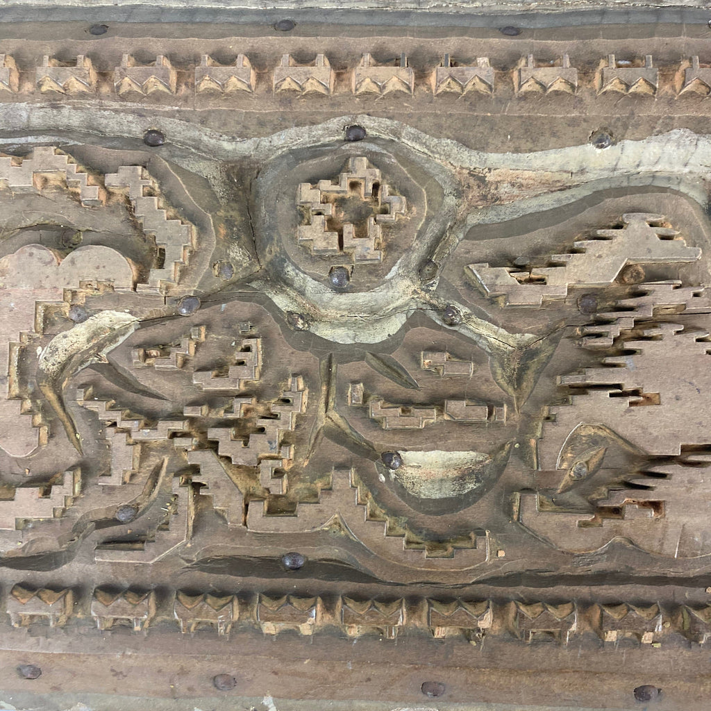 Plaque bois gravé impression à la planche XIX ème indienne soierie