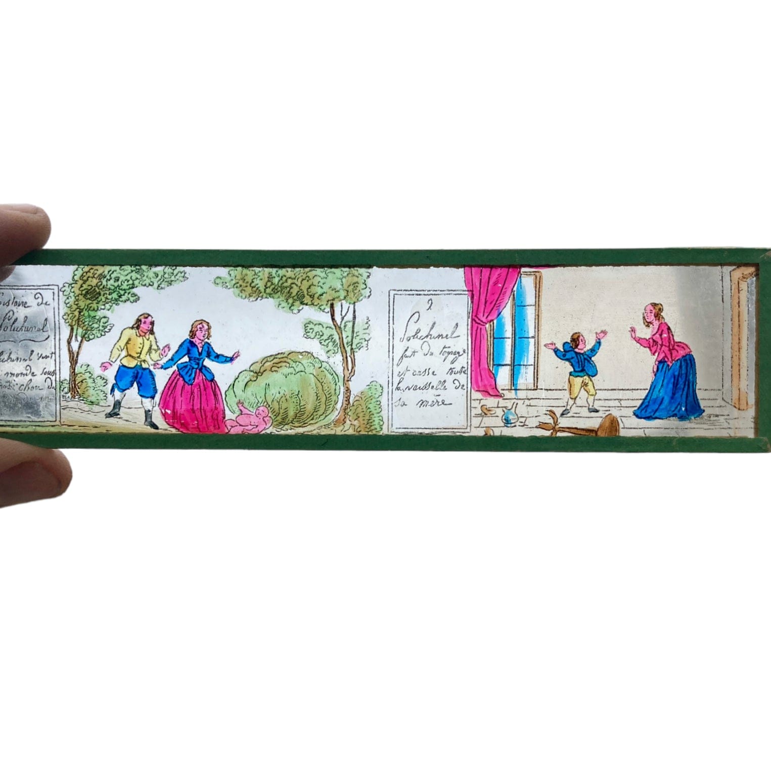 Plaques verre pour lanterne magique