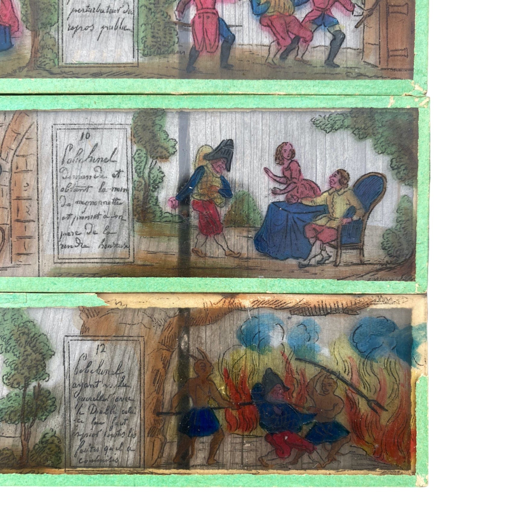 Plaques verre pour lanterne magique