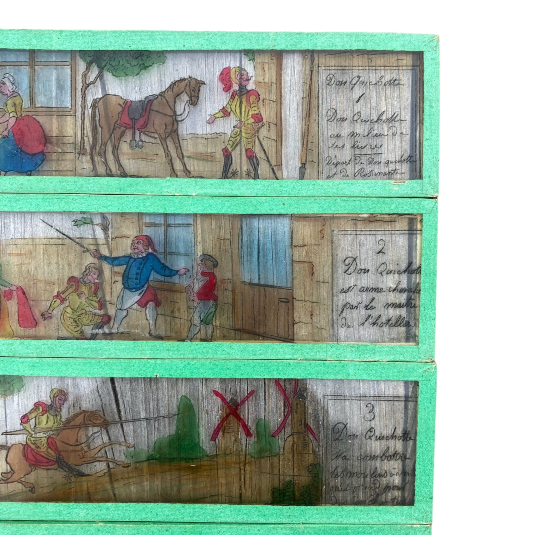 Plaques verre pour lanterne magique