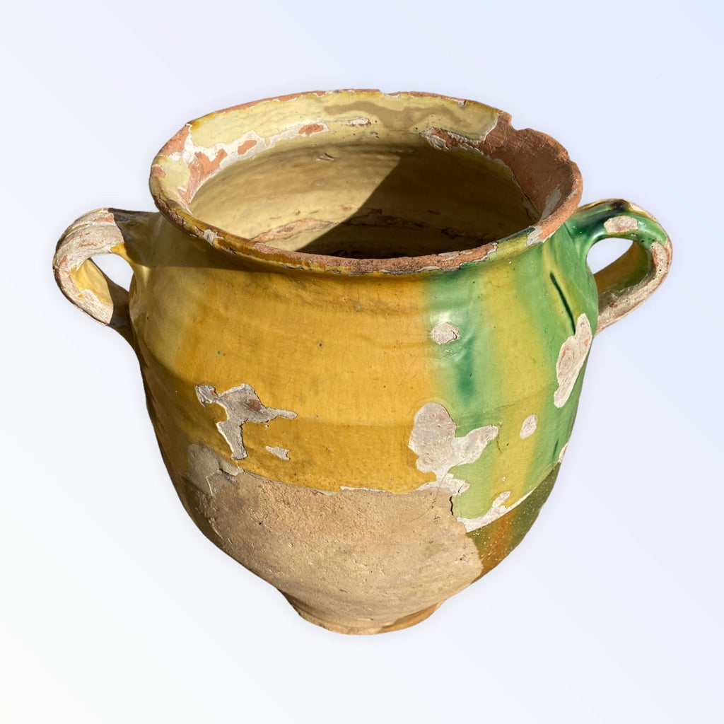 Pot à confit jaune et vert