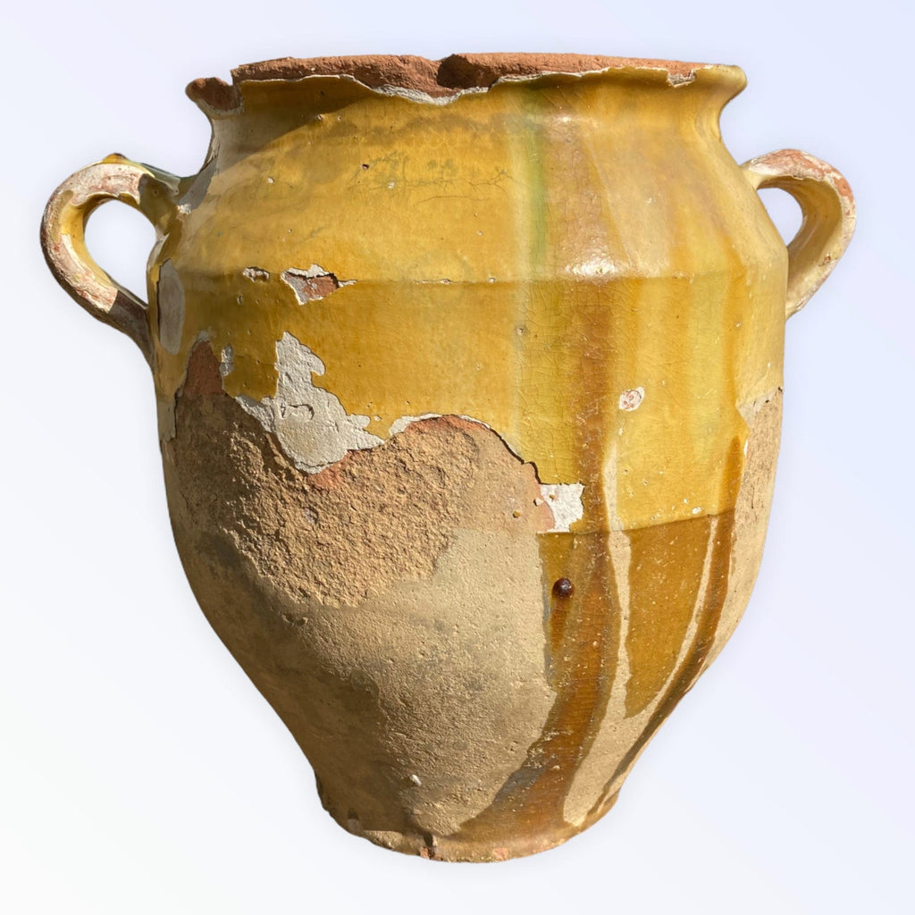 Pot à confit jaune et vert