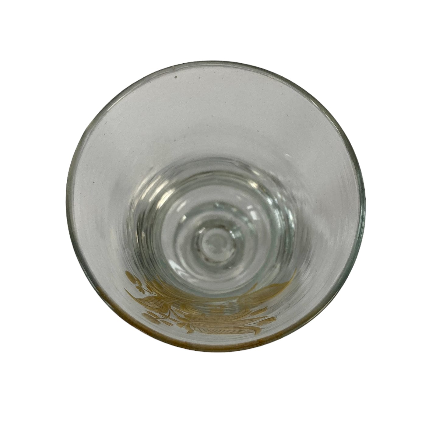 Verre à jambe XVIIIe décor floral doré DLG La Granja