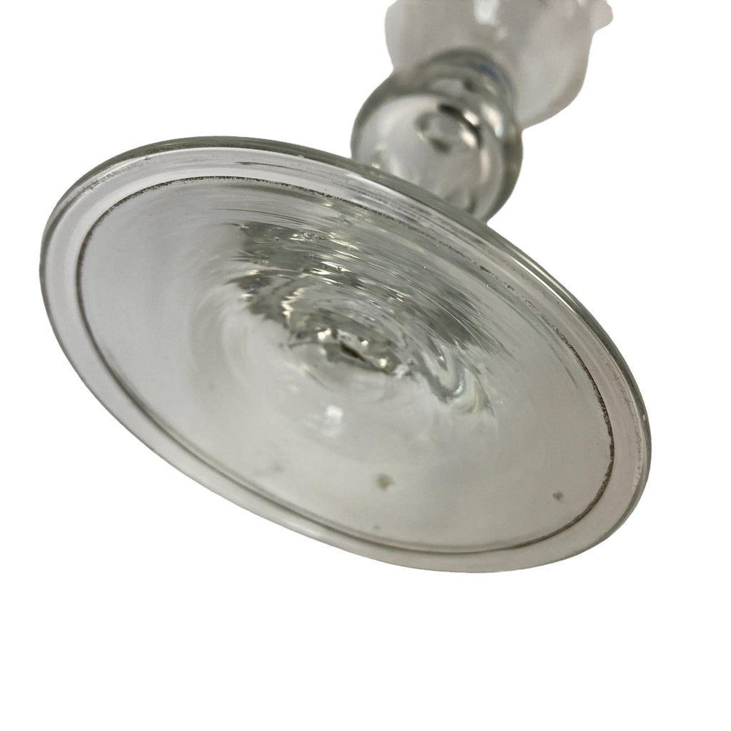 Verre à jambe XVIIIe décor floral doré DLG La Granja