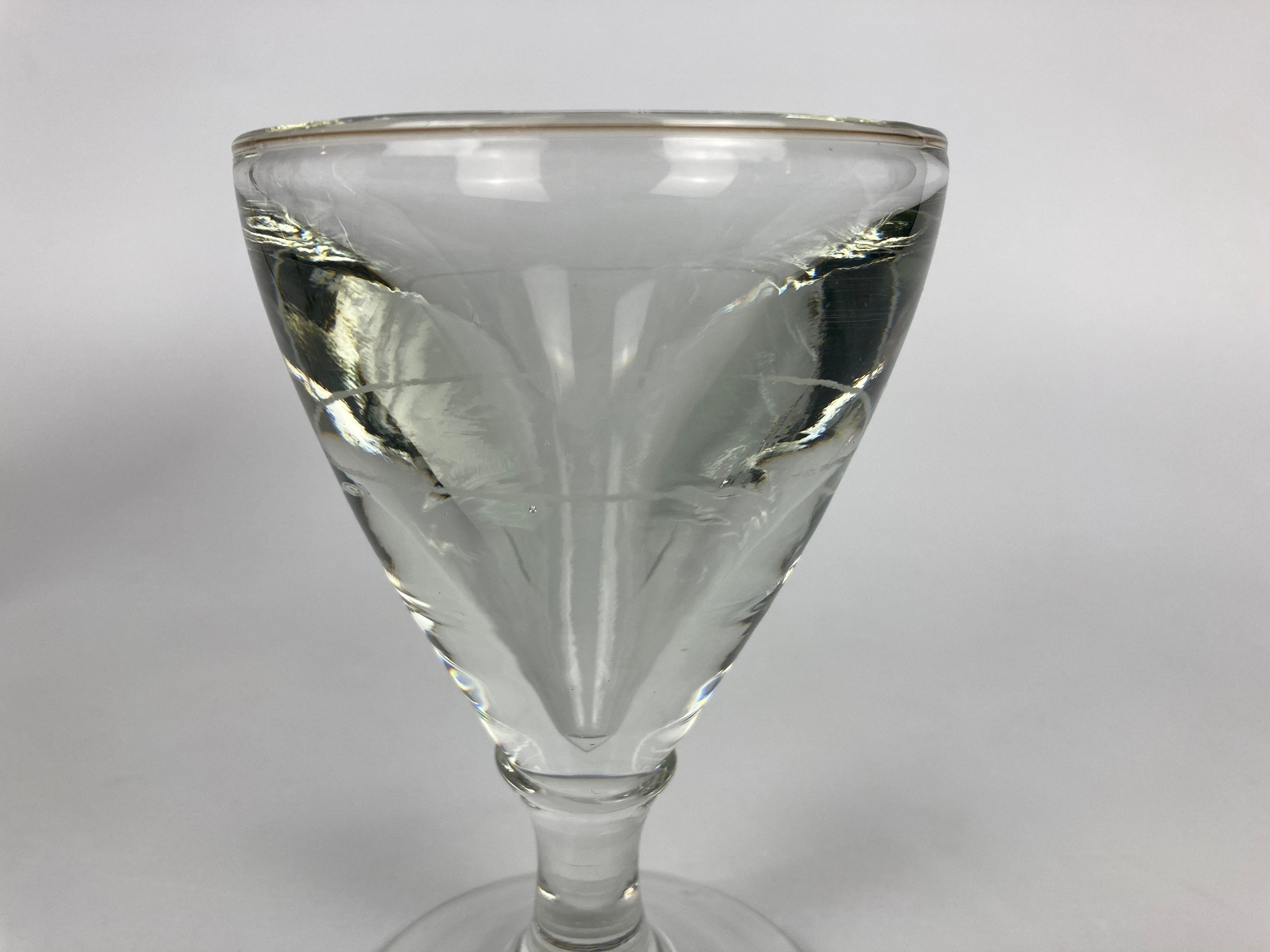 6 Verres bistrot début xxème avec trait de dose